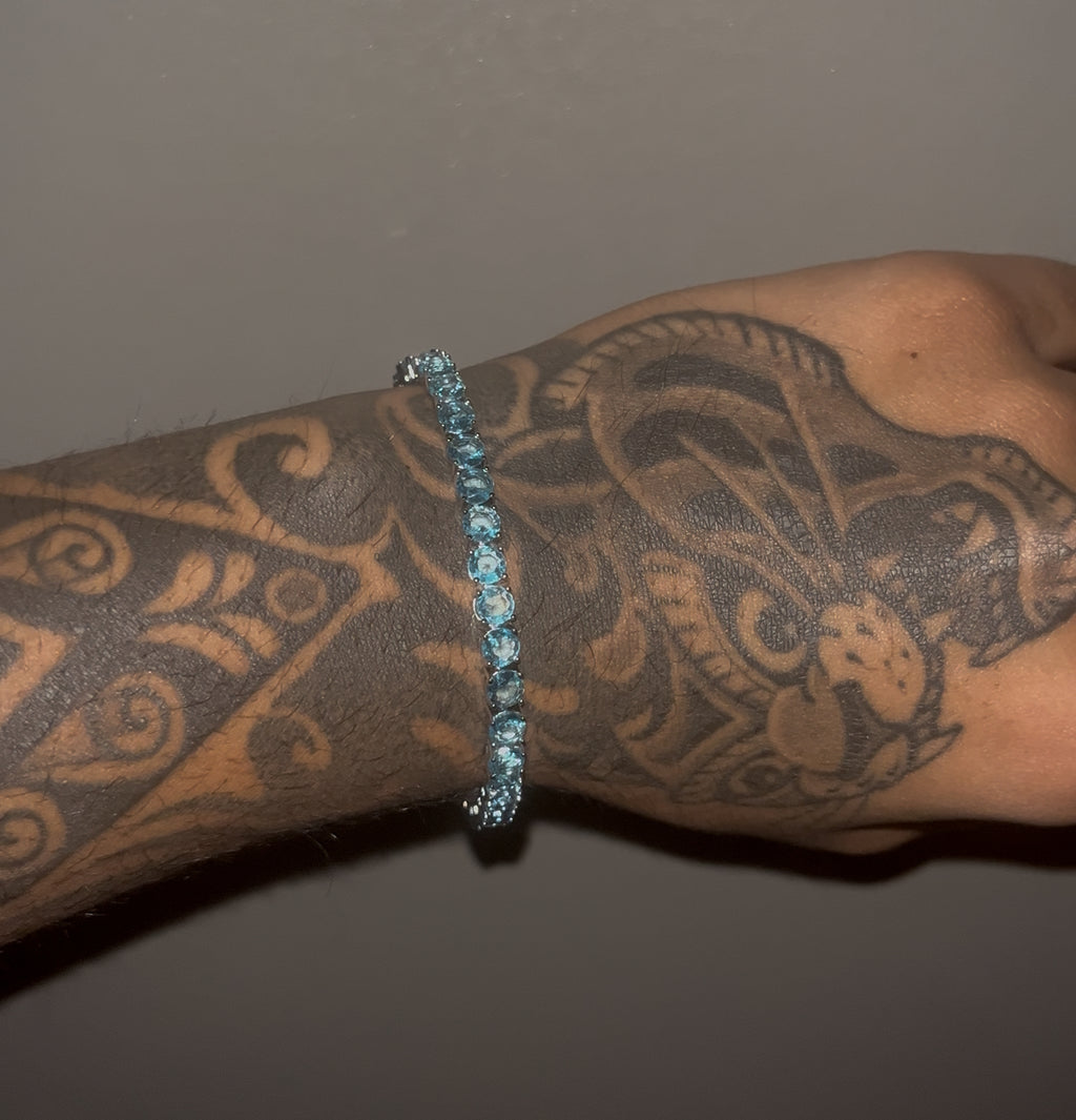 5MM TENNIS BRACELET - BABY BLUE