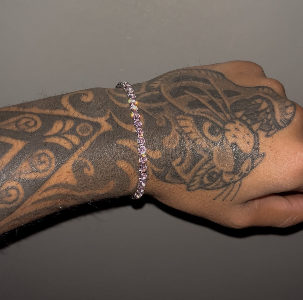 5MM TENNIS BRACELET - PINK