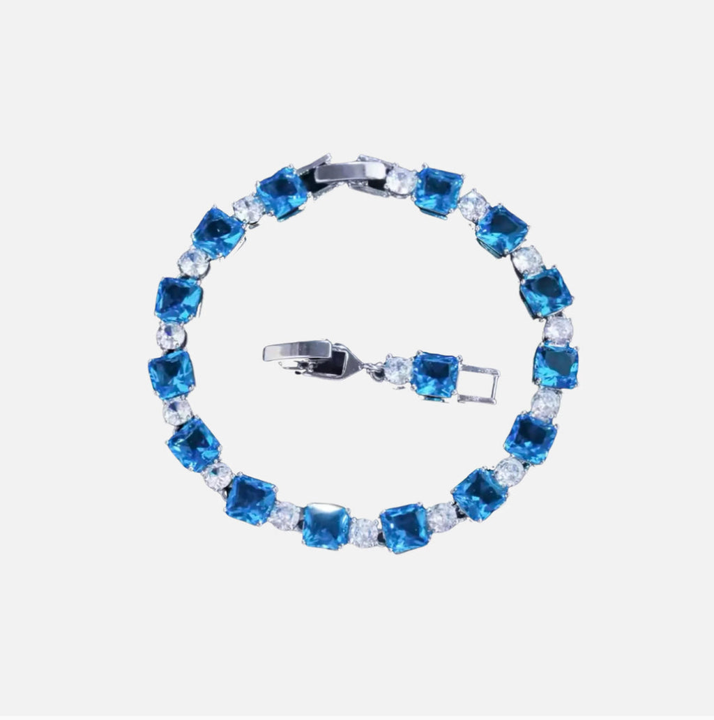 CUBE TENNIS BRACELET - BLUE