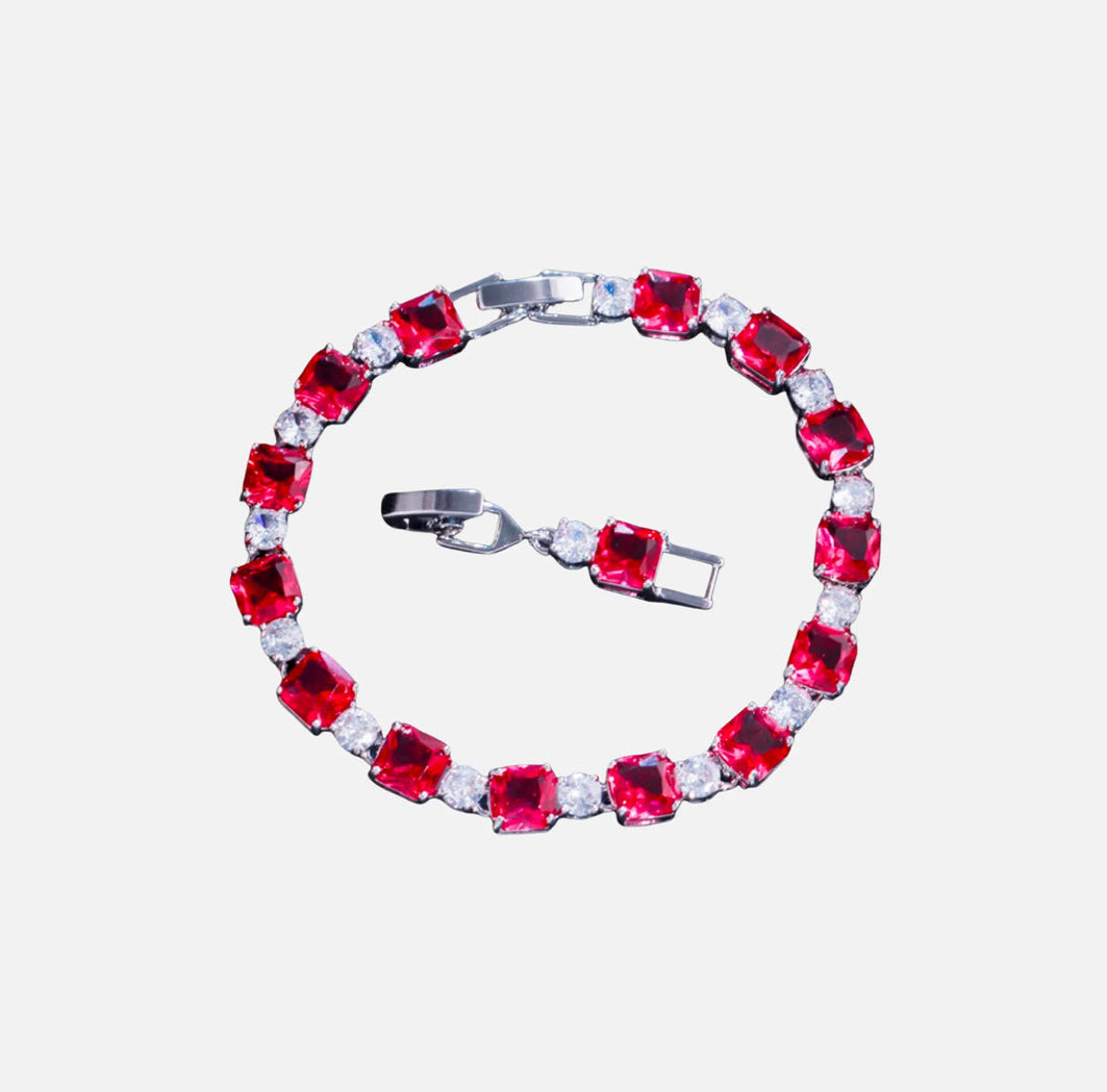 CUBE TENNIS BRACELET - RED