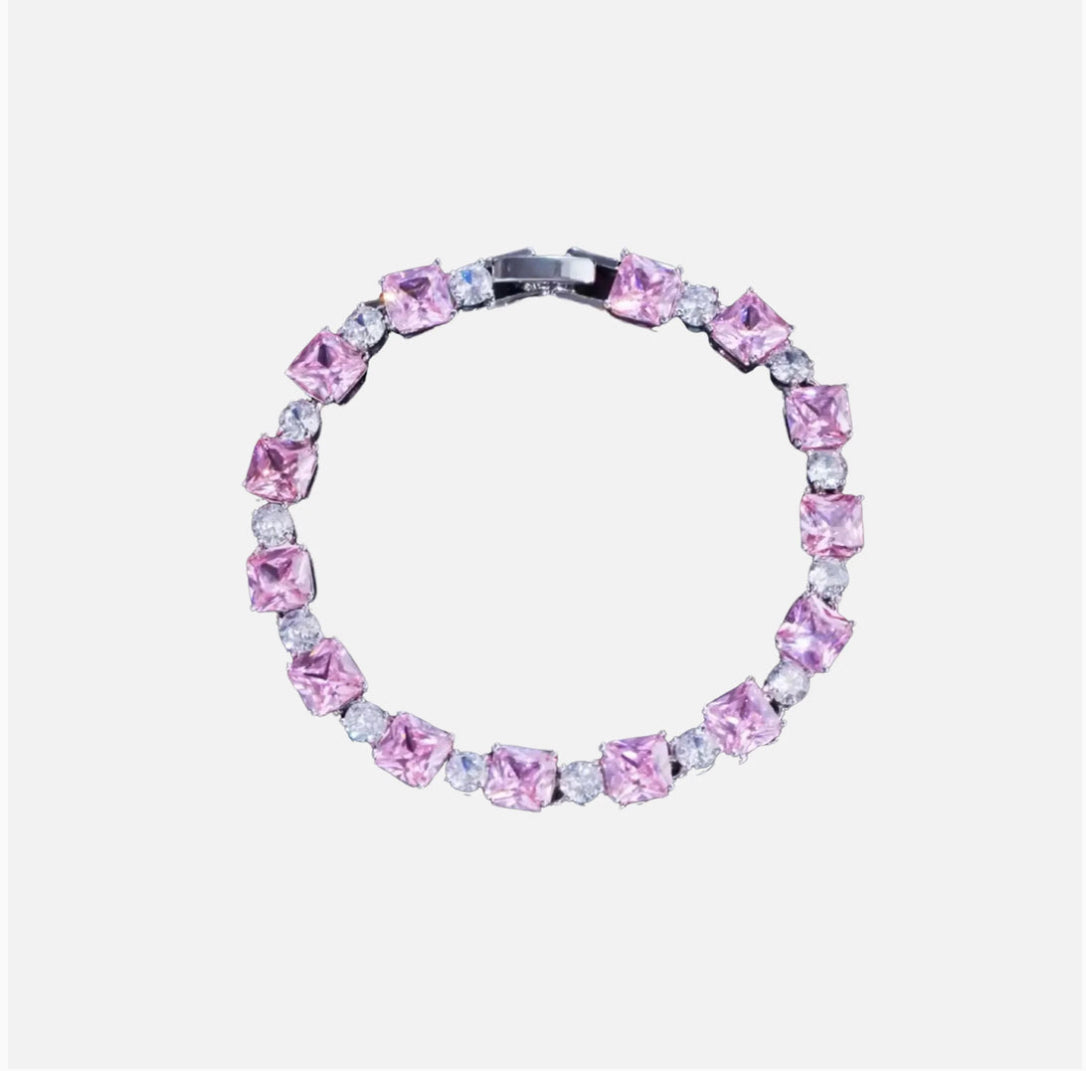 CUBE TENNIS BRACELET - PINK