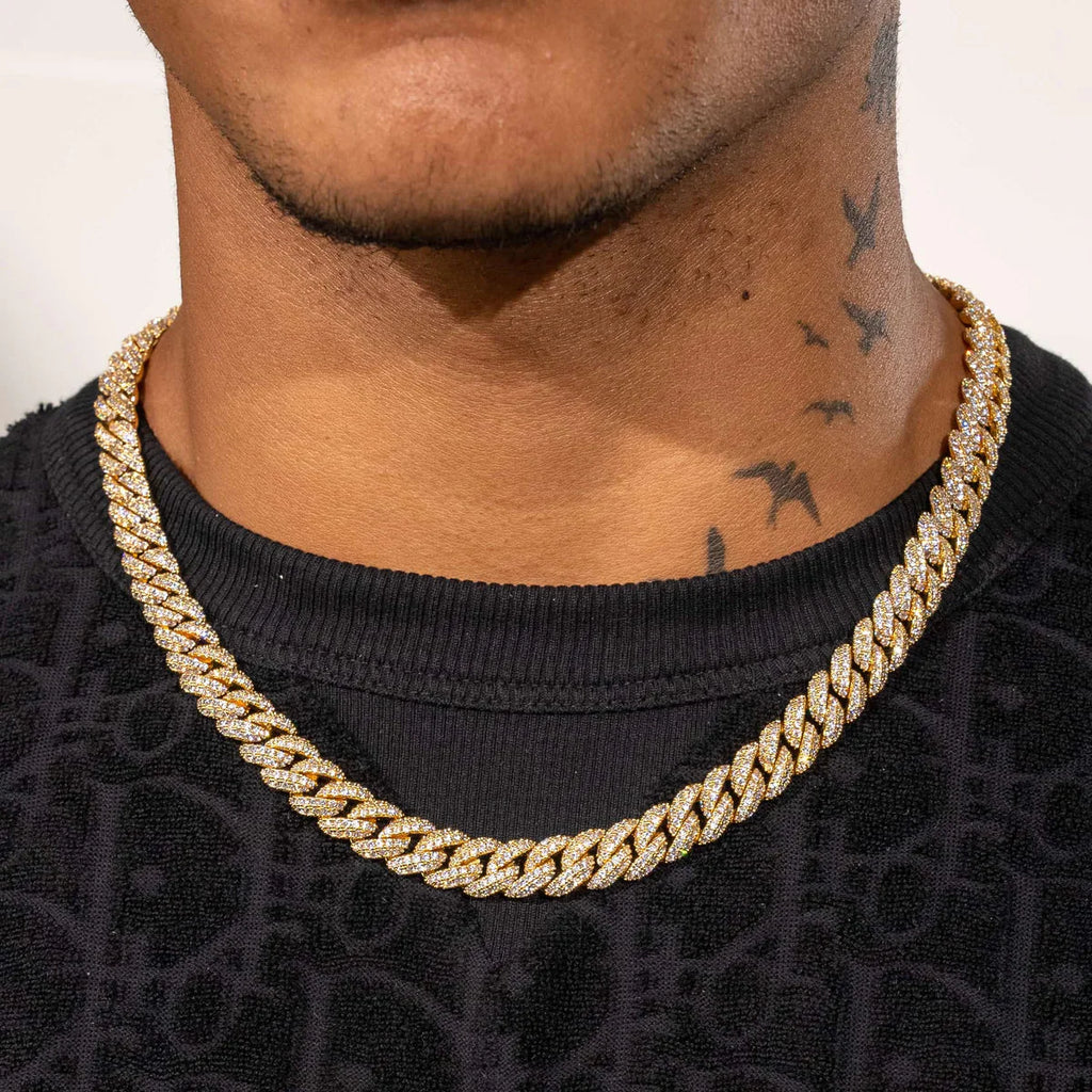 8MM ICED CUBAN LINK CHAIN - GOLD