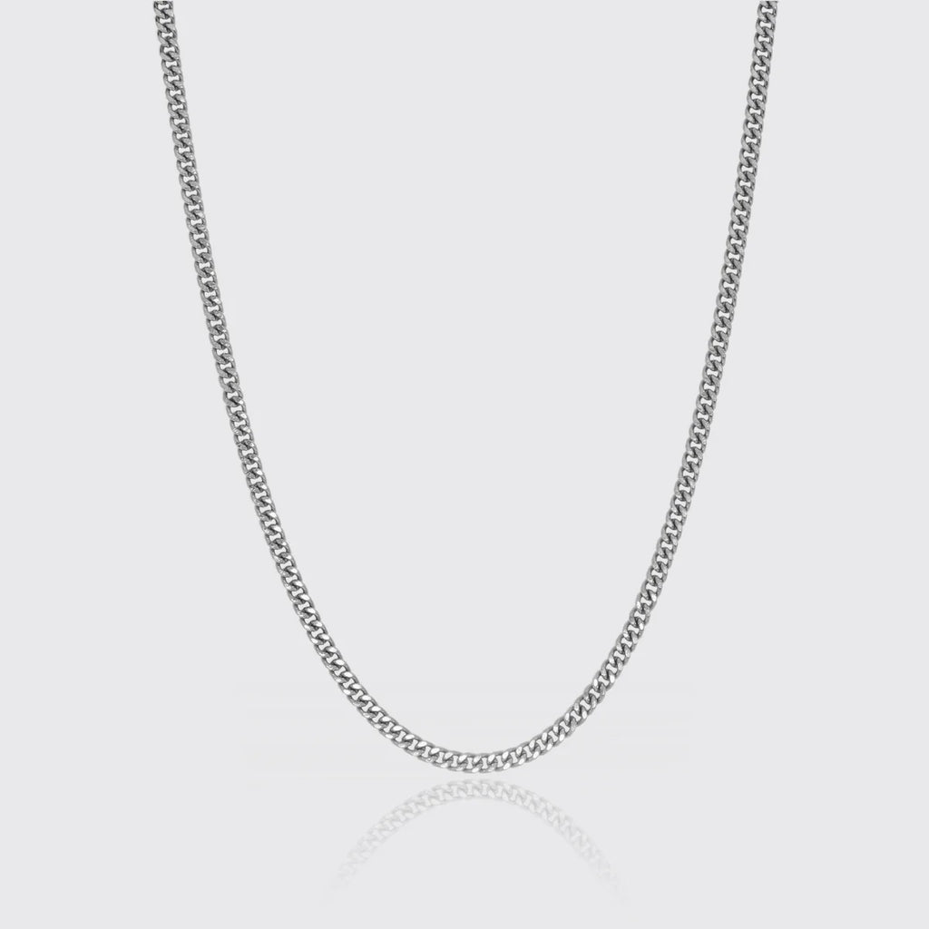 6MM CUBAN CHAIN - WHITE GOLD