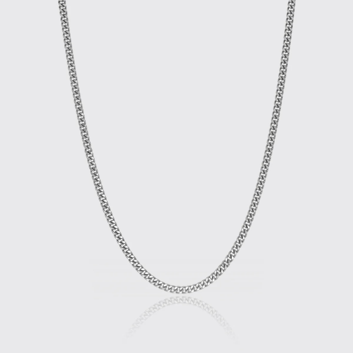 6MM CUBAN CHAIN - WHITE GOLD