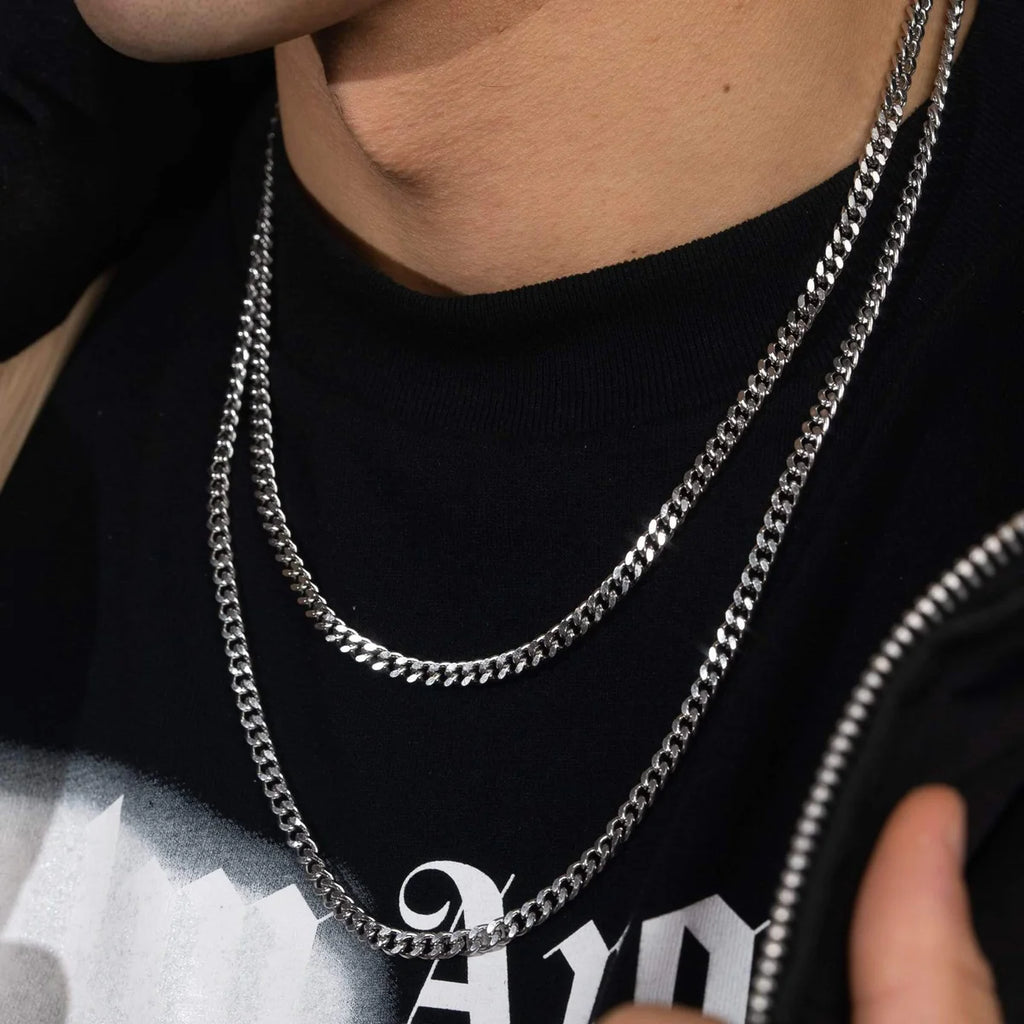 6MM CUBAN CHAIN - WHITE GOLD