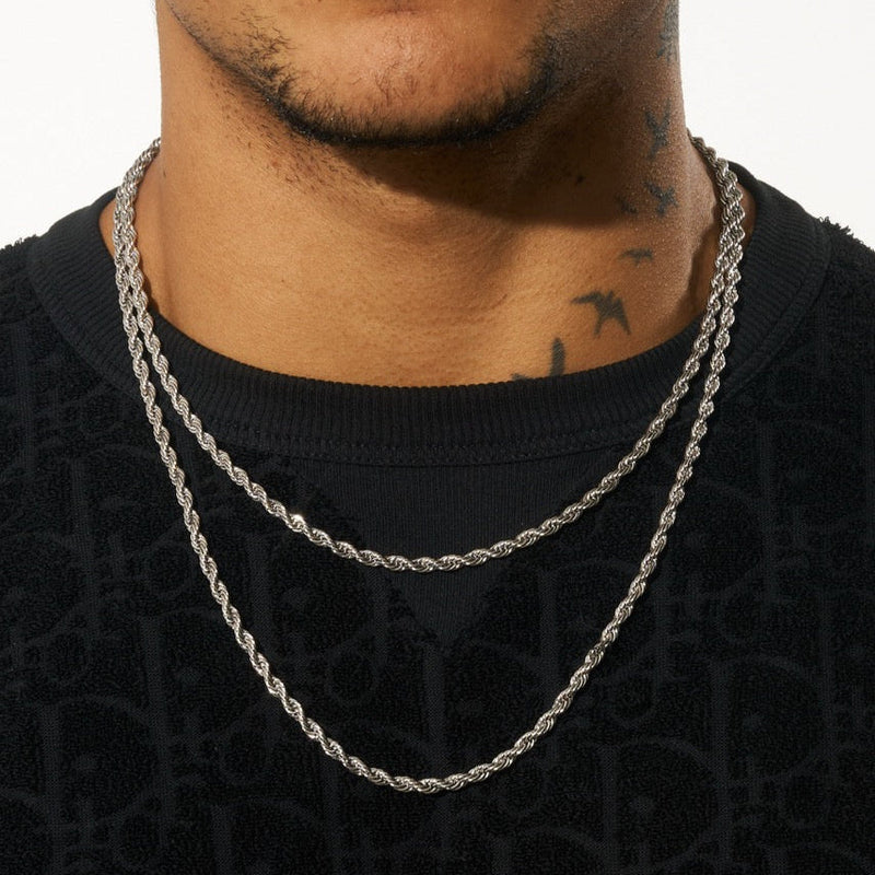 4MM ROPE CHAIN - WHITE GOLD