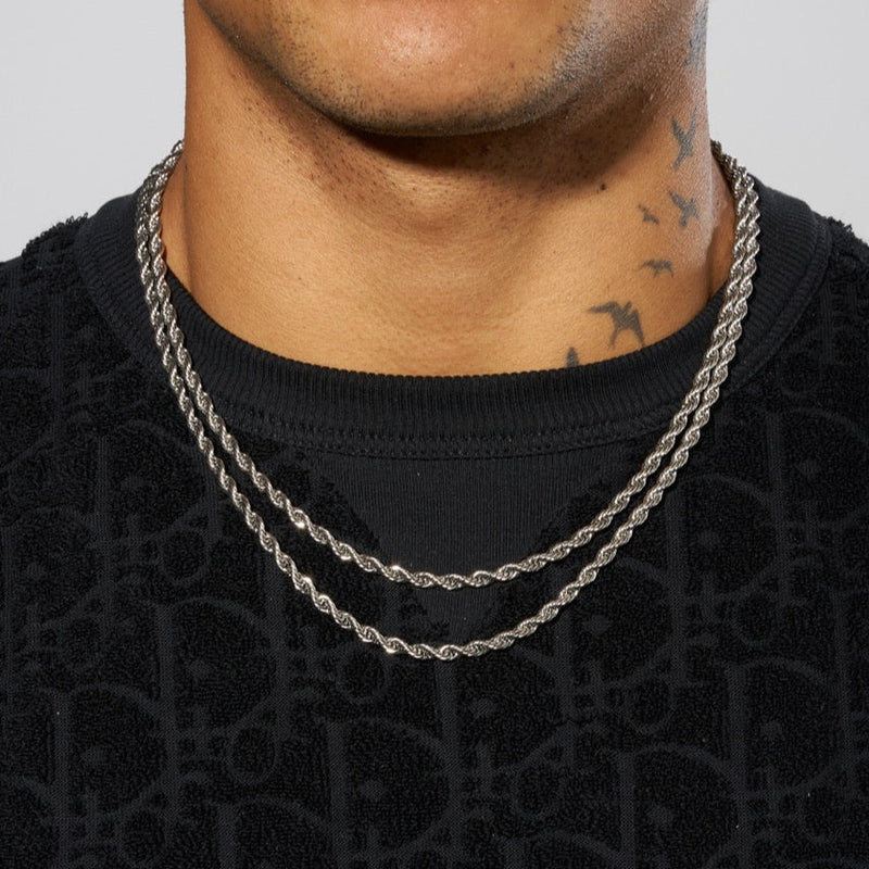 4MM ROPE CHAIN - WHITE GOLD