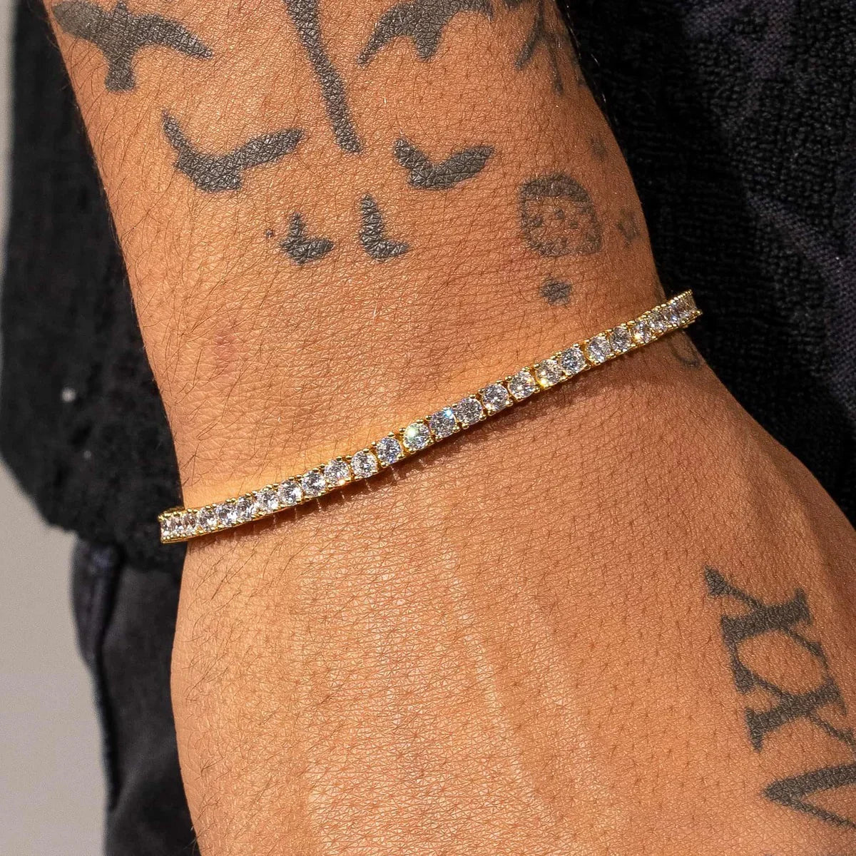 3MM TENNIS BRACELET - GOLD PLATED