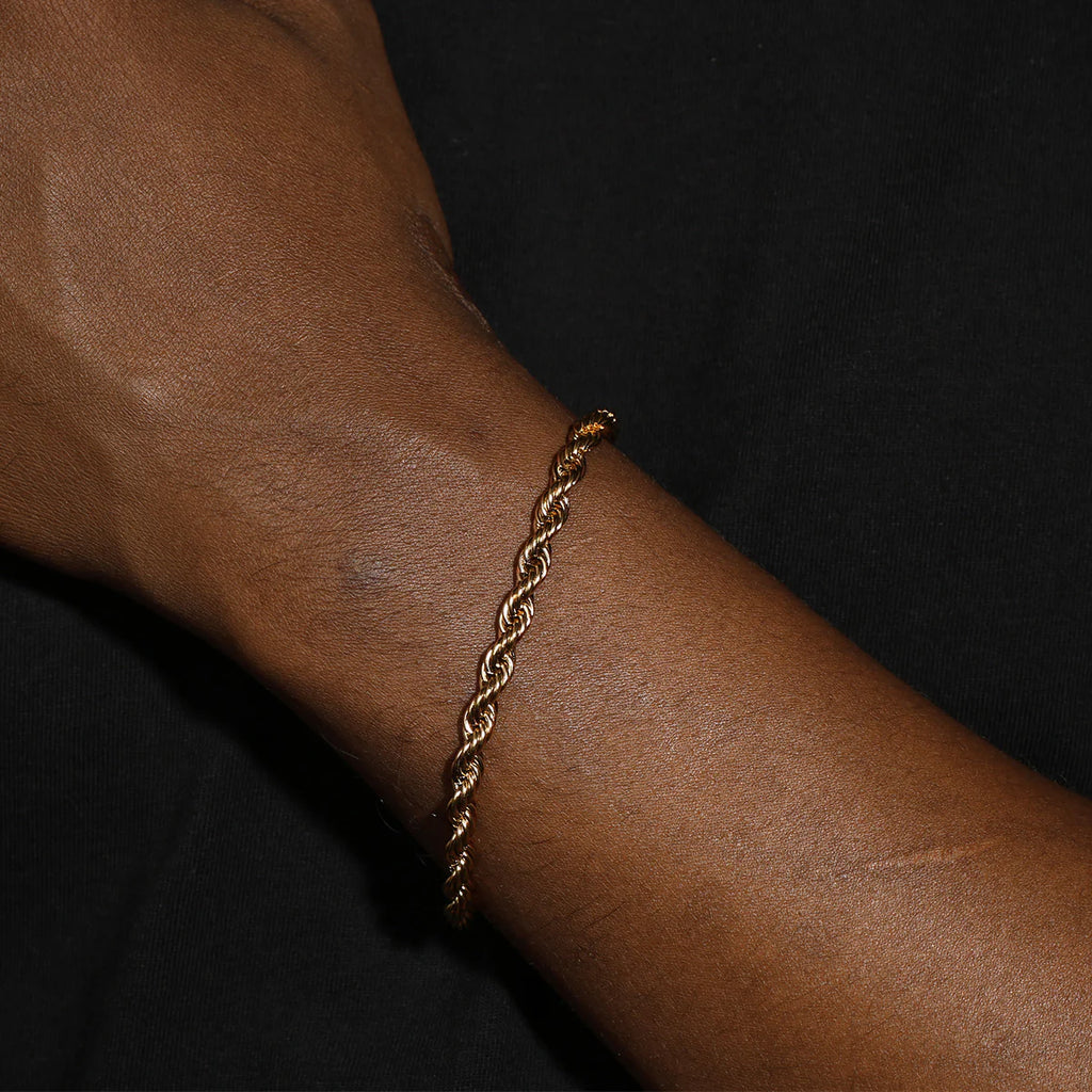 5MM ROPE BRACELET - GOLD PLATED