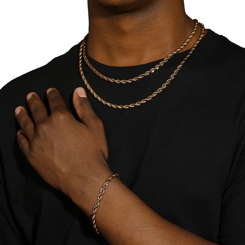 5MM ROPE BRACELET - GOLD PLATED