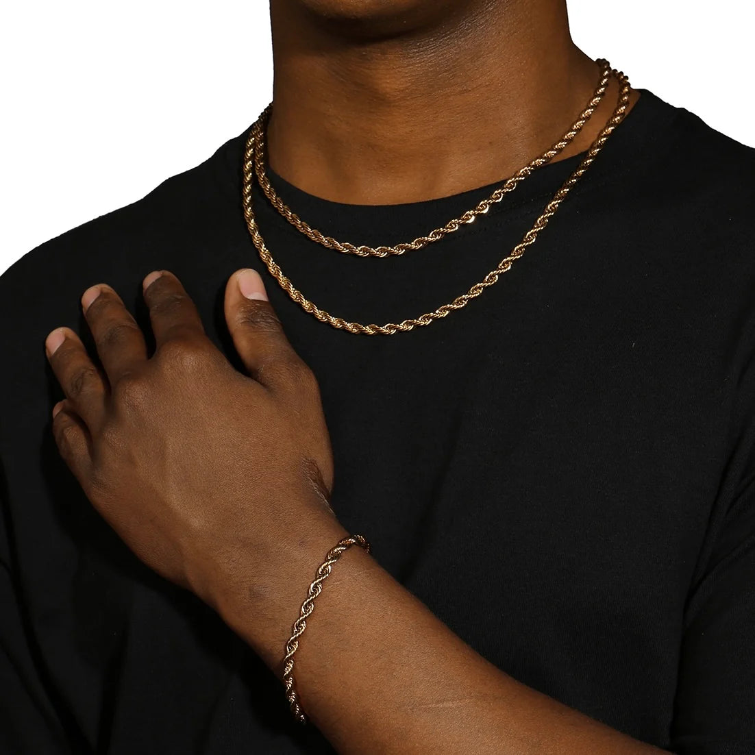 5MM ROPE BRACELET - GOLD PLATED