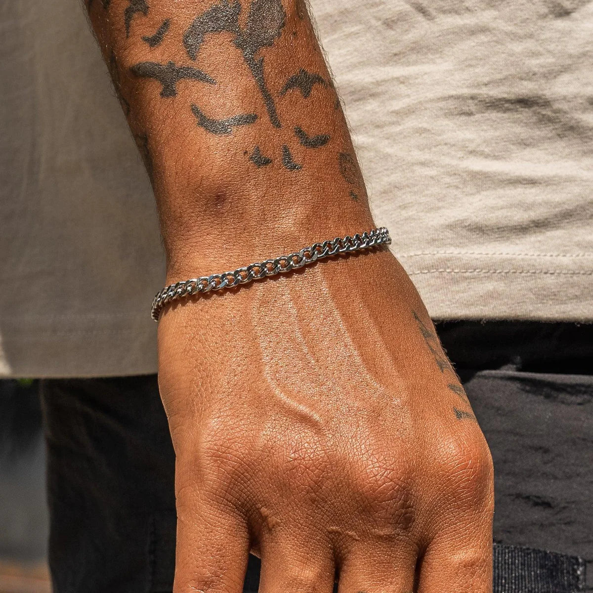 6MM CUBAN BRACELET - WHITE GOLD