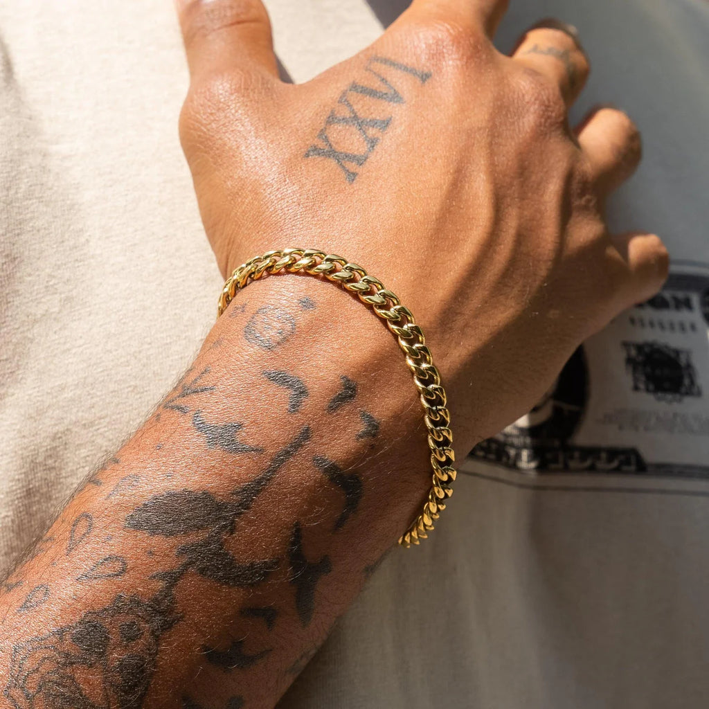 6MM CUBAN BRACELET - GOLD