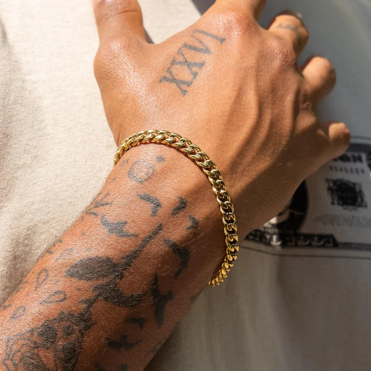 6MM CUBAN BRACELET - GOLD