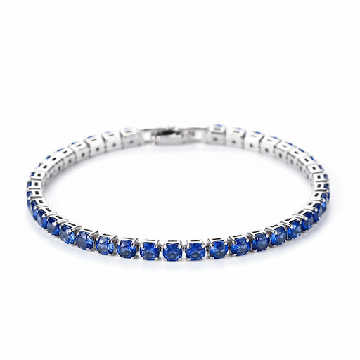 5MM TENNIS BRACELET - NAVY BLUE