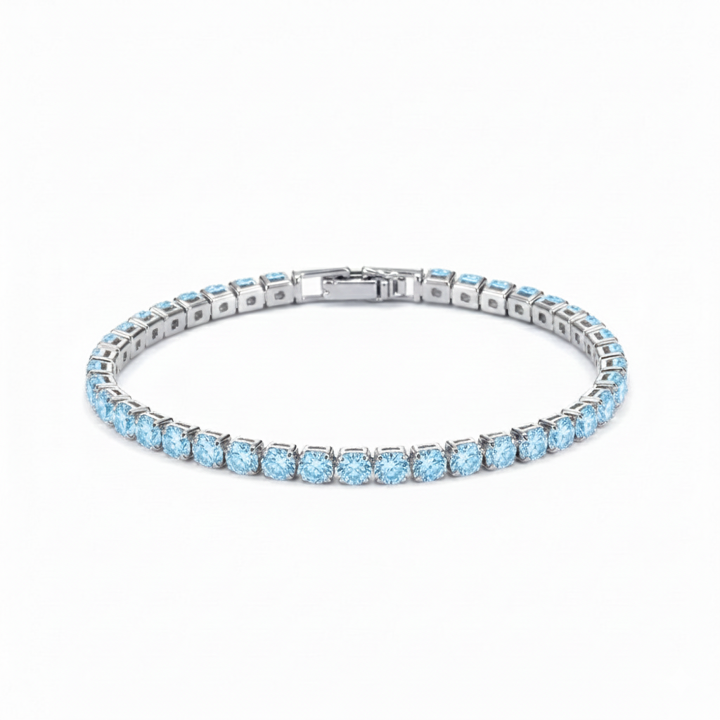 5MM TENNIS BRACELET - BABY BLUE