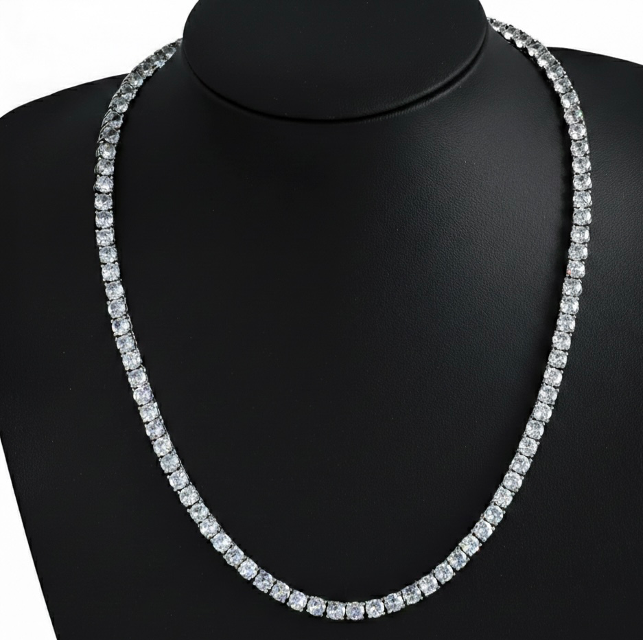 5MM TENNIS CHAIN - WHITE GOLD