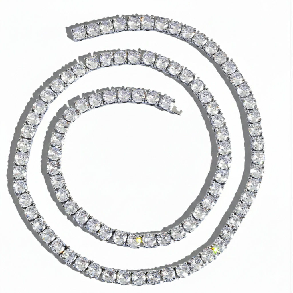 5MM TENNIS CHAIN - WHITE GOLD