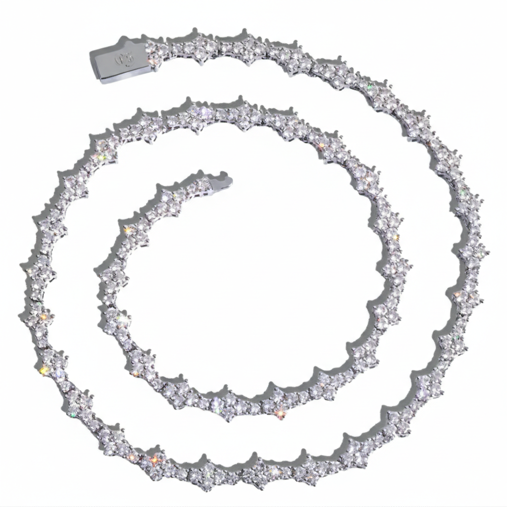 HONEYCOMB CHAIN - WHITE GOLD